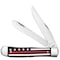 Case Cutlery 2023 Case Stripes Of Service Smooth Black Bone W/Color Inlays Red Line Trapper 6254 Ss CAS-07310 - alternate 1